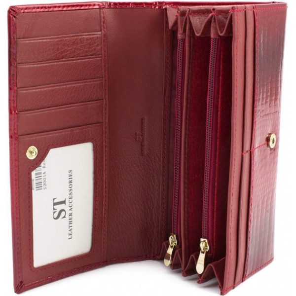 Жіночий гаманець з натуральної шкіри ST Leather (S2001A) 98219 Червоний
