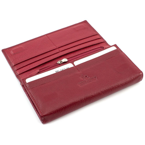 Современный кошелек для девушек с монетницей  Marco Coverna MC-1412-4 (JZ6610) бордовый