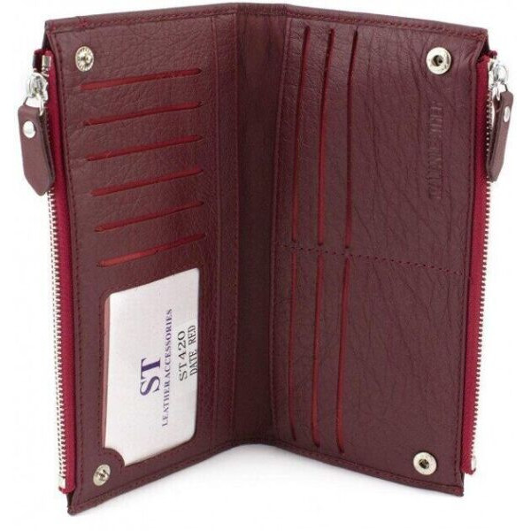 Женский кожаный кошелек ST Leather (ST420) 98501 Бордовый