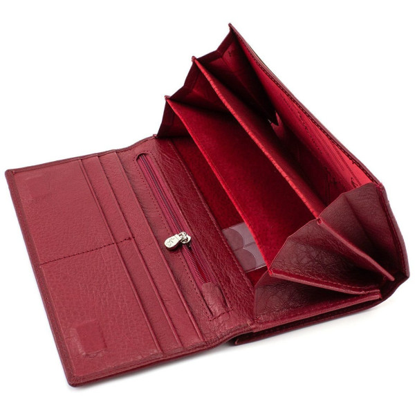 Современный кошелек для девушек с монетницей  Marco Coverna MC-1412-4 (JZ6610) бордовый