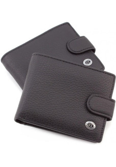 Мужской кожаный кошелек ST Leather (ST114) 98320 Черный