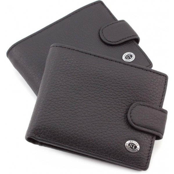 Мужской кожаный кошелек ST Leather (ST114) 98320 Черный