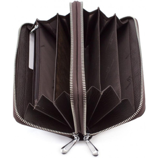 Мужской кожаный кошелек ST Leather (ST127) 98323 Коричневый