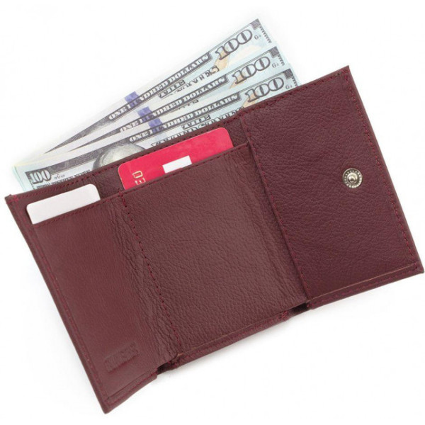 Женский кожаный кошелек ST Leather (ST440) 98515 Бордовый