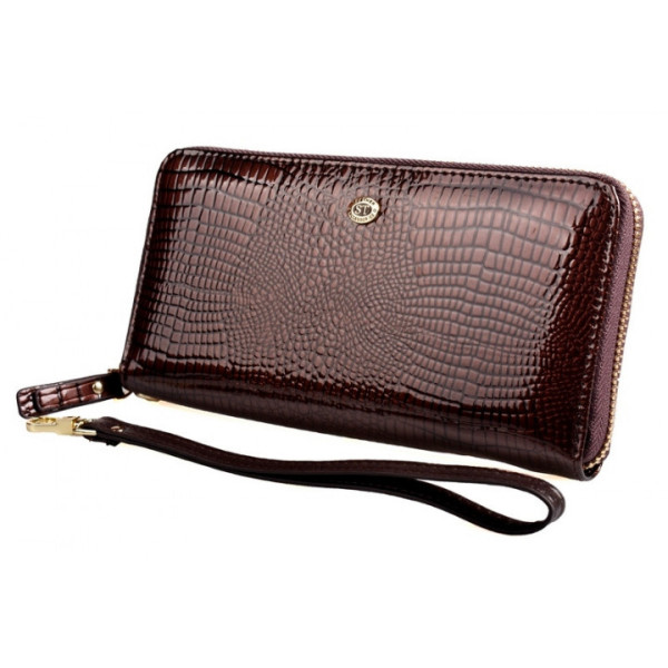 Женский кожаный кошелек на молнии ST Leather (S4001A) 98241 Коричневый