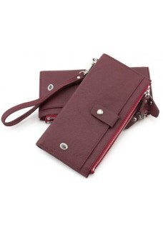 Женский кожаный кошелек ST Leather (ST420) 98501 Бордовый