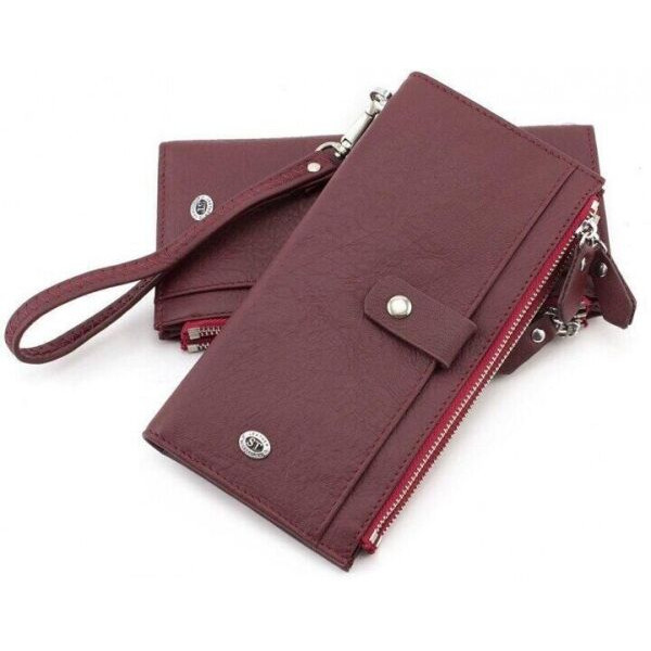 Женский кожаный кошелек ST Leather (ST420) 98501 Бордовый