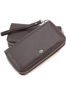 Мужской кожаный кошелек ST Leather (ST127) 98323 Коричневый