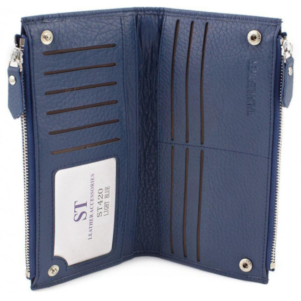 Женский кожаный кошелек ST Leather (ST420) 98503 Голубой