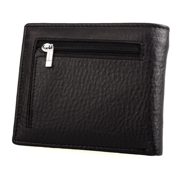Мужской кожаный кошелек на магните ST Leather (ST-3) 98441 Черный