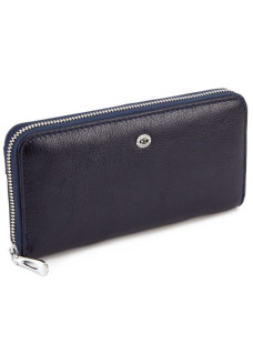 Кошелек из натуральной кожи на молнии ST Leather (ST201) 98403 Синий