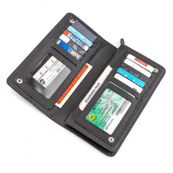 Мужской кошелек натуральная кожа ST Leather (ST291) 98434 Черный