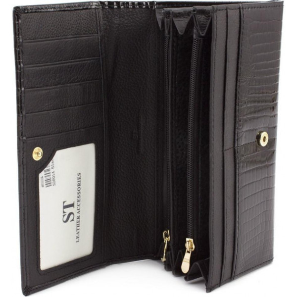 Женский кошелек из натуральной кожи ST Leather (S2001A) 98220 Черный