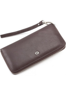 Кошелек из кожи на молнии ST Leather (ST45-2) 98541 Коричневый