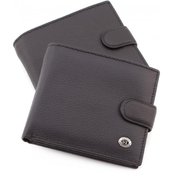 Мужской кожаный кошелек ST Leather (ST138) 98374 Черный