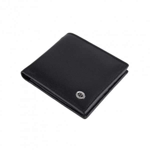 Мужской кожаный кошелек ST Leather (ST-3) 98442 Черный