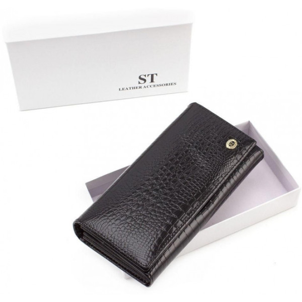 Женский кошелек из натуральной кожи ST Leather (S2001A) 98220 Черный