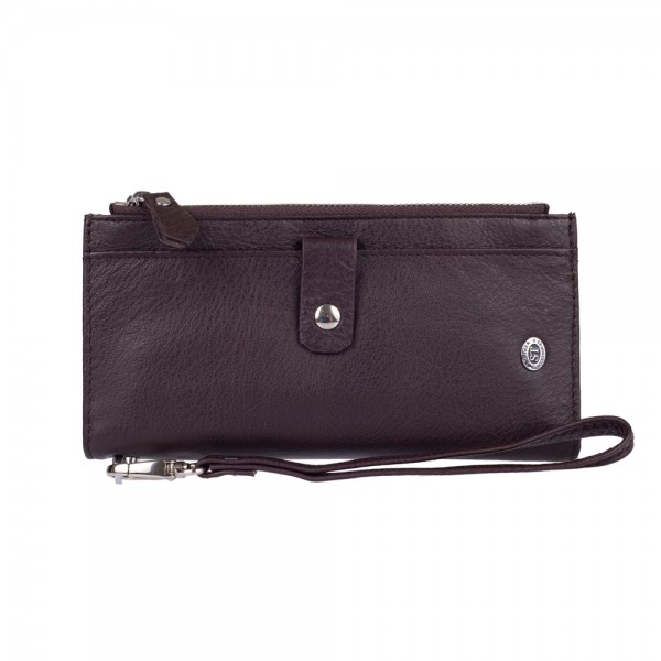Кошелек кожаный на заклепках ST Leather (ST420) 98497 Коричневый