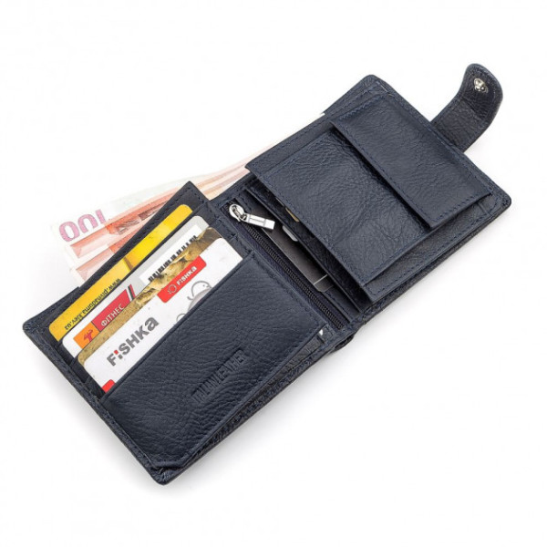 Мужской кошелек кожаный ST Leather (ST153) 98381 Синий