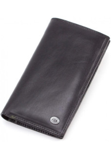 Мужской кошелек из натуралной кожи ST Leather (B-MS35) 98179 Черный