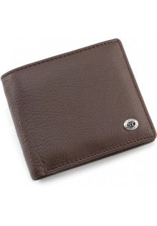 Мужской кошелек из натуралной кожи ST Leather (ST-4) 98450 Коричневый