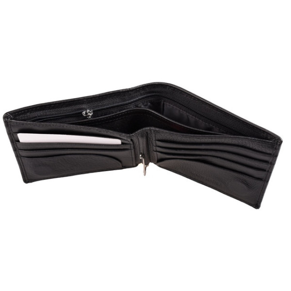 Мужской кожаный кошелек на магните ST Leather (ST-3) 98441 Черный