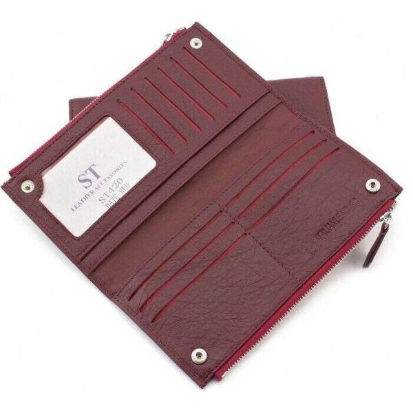 Женский кожаный кошелек ST Leather (ST420) 98501 Бордовый