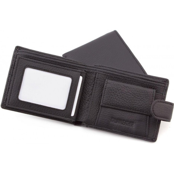 Мужской кожаный кошелек ST Leather (ST114) 98320 Черный