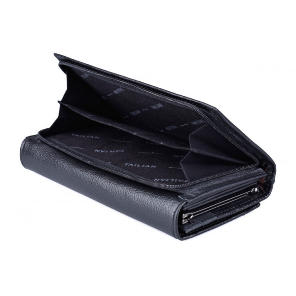 Женский кожаный кошелек Tailian (T809) 98646 Черный