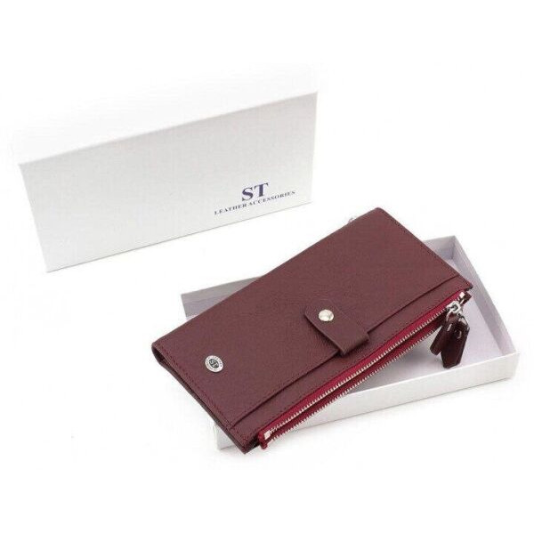 Женский кожаный кошелек ST Leather (ST420) 98501 Бордовый