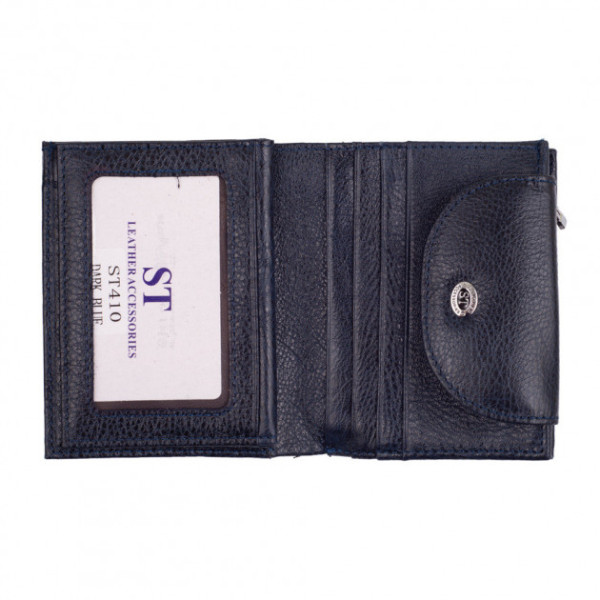 Гаманець з натуральної шкіри ST Leather (ST410) 98469 Синій