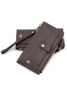 Кошелек кожаный на заклепках ST Leather (ST420) 98496 Коричневый