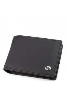 Мужской кожаный кошелек ST Leather (ST108) 98315 Черный