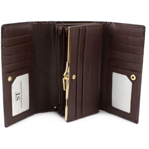 Женский кошелек кожаный ST Leather (S8001A) 98275 Коричневый