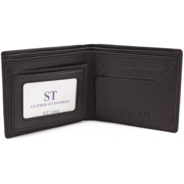 Мужской кожаный кошелек ST Leather (ST160) 98396 Черный