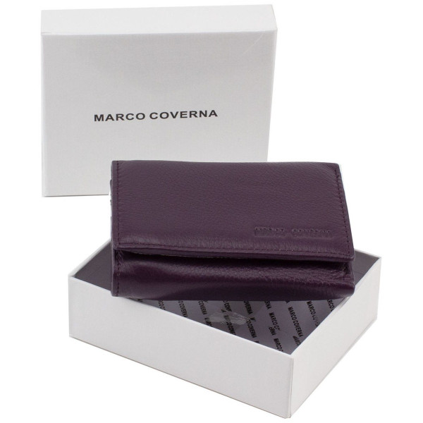 Маленький кошелек из кожи с монетницей Marco Coverna MC-1419-25 (JZ6635) фиолетовый