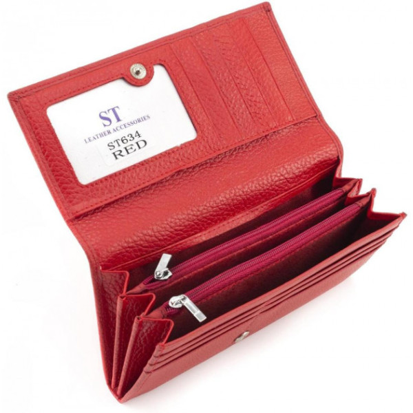 Женский кожаный кошелек ST Leather (ST634) 98560 Красный