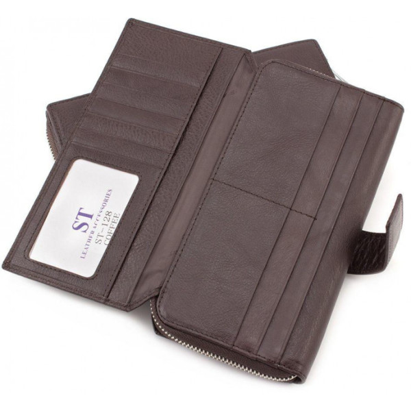 Мужской кожаный кошелек ST Leather (ST128) 98328 Коричневый