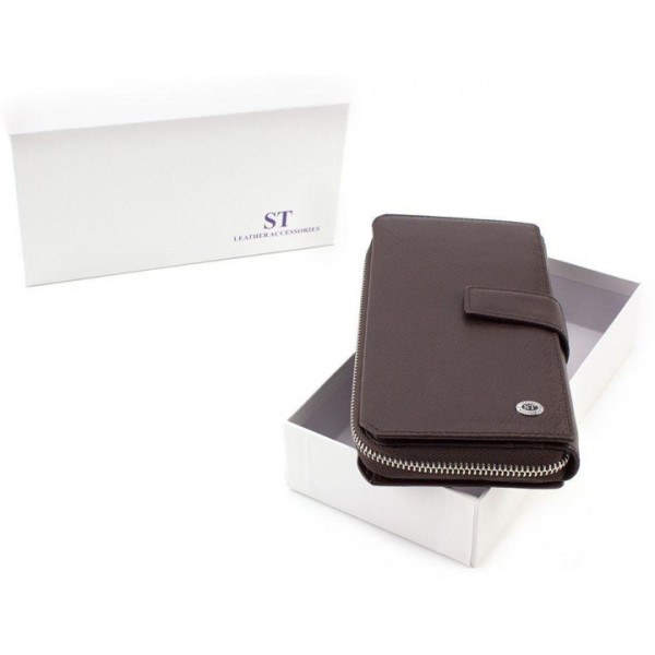 Мужской кожаный кошелек ST Leather (ST128) 98328 Коричневый