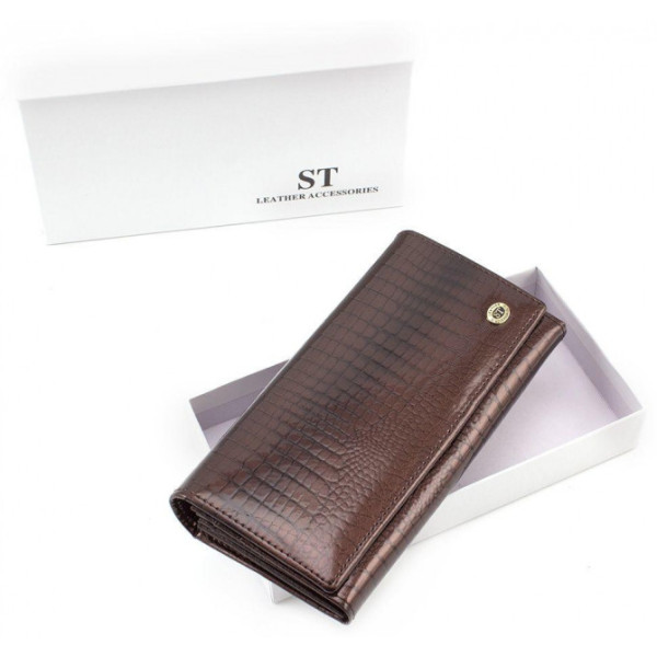Женский кошелек кожаный ST Leather (S2001A) 98228 Коричневый