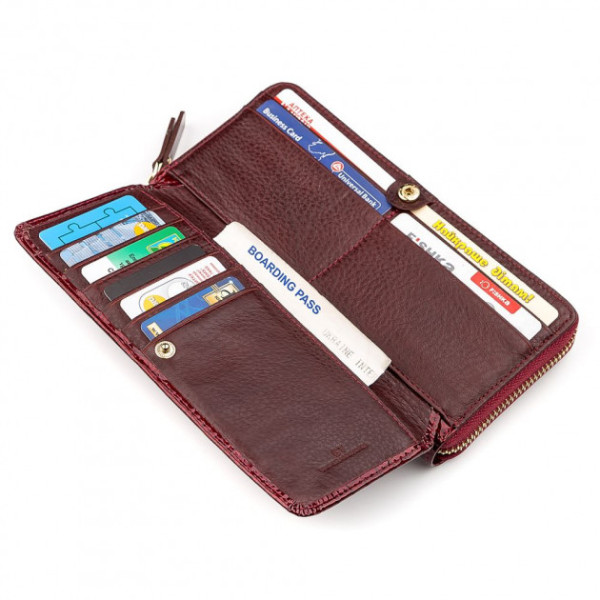 Гаманець жіночий з натуральної шкіри ST Leather (S7001A) 98267 Бордовий