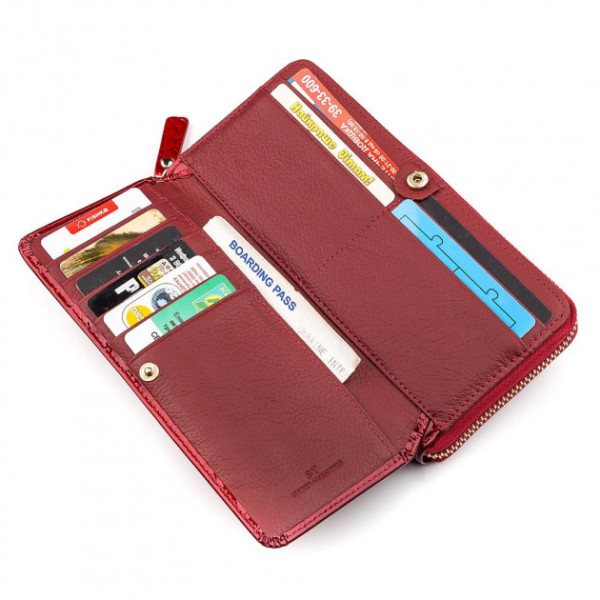 Кошелек женский из натуралной кожи ST Leather (S7001A) 98272 Красный