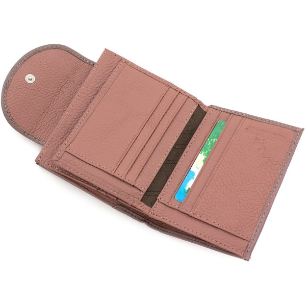 Стильный кошелек из кожи для девушек Marco Coverna MC-2036-6 (JZ6643) розовый (пудра)