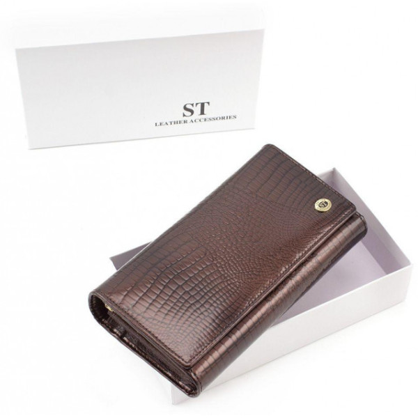 Женский кошелек кожаный ST Leather (S8001A) 98275 Коричневый