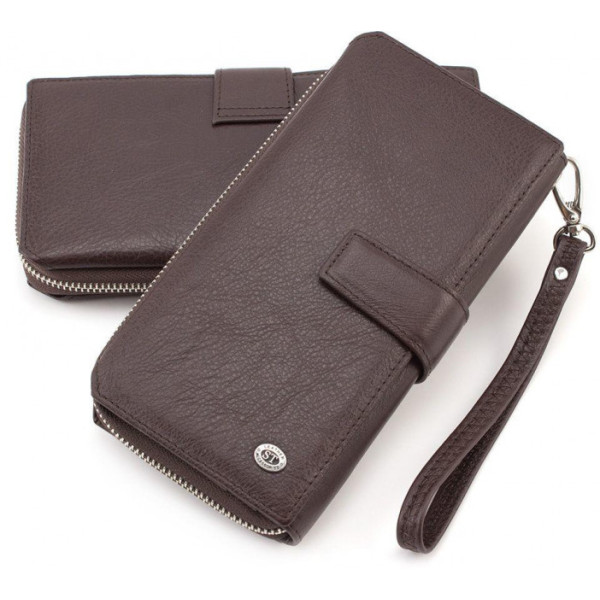 Мужской кожаный кошелек ST Leather (ST128) 98328 Коричневый