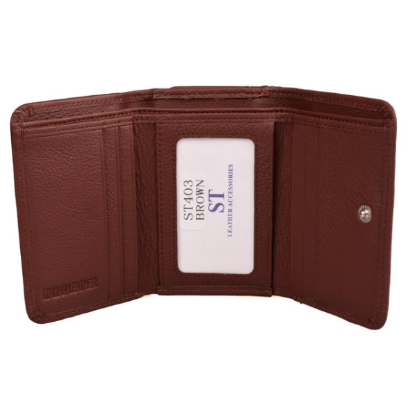 Женский кожаный кошелек ST Leather (ST403) 98459 Коричневый