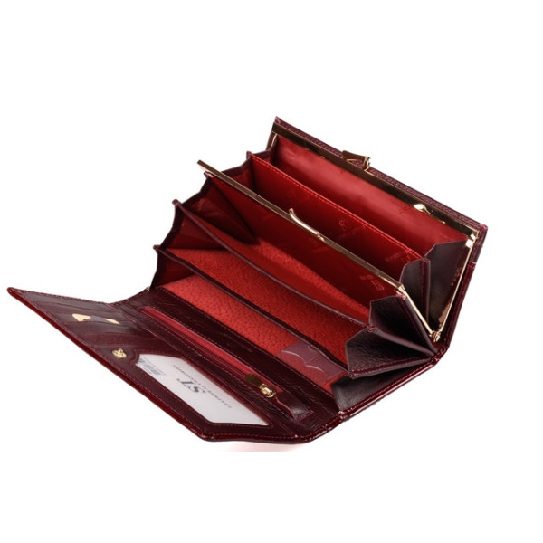 Жіночий шкіряний гаманець ST Leather (S1001A) 98192 Бордовий