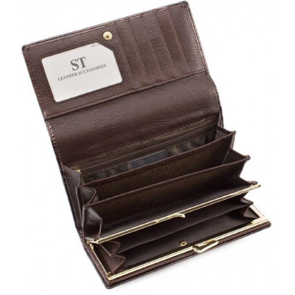 Женский кошелек кожаный ST Leather (S8001A) 98275 Коричневый