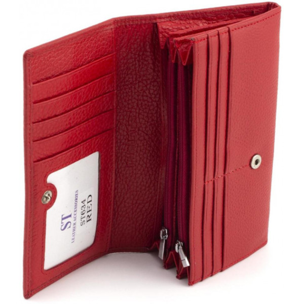 Женский кожаный кошелек ST Leather (ST634) 98560 Красный
