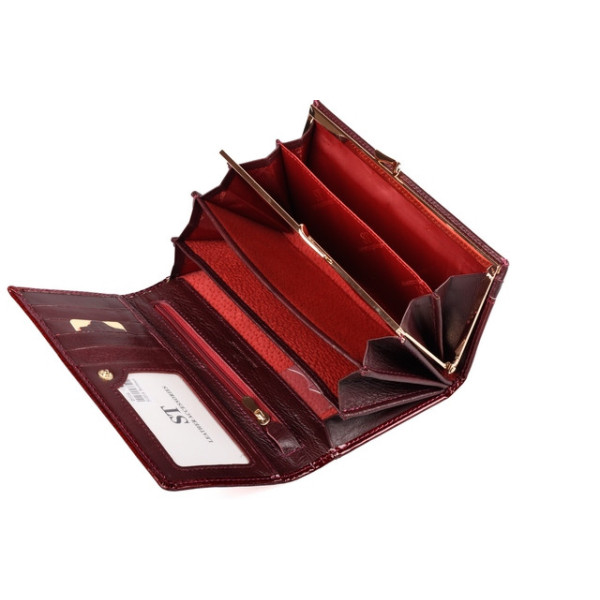 Жіночий шкіряний гаманець ST Leather (S1001A) 98192 Бордовий